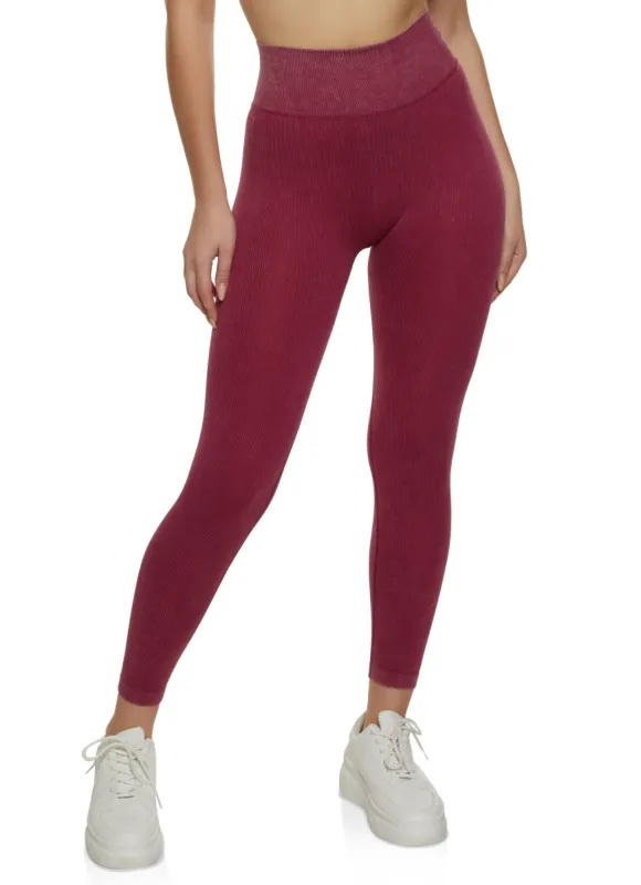 Compression Rib Seamless High Waist Leggings sold by Rainbow