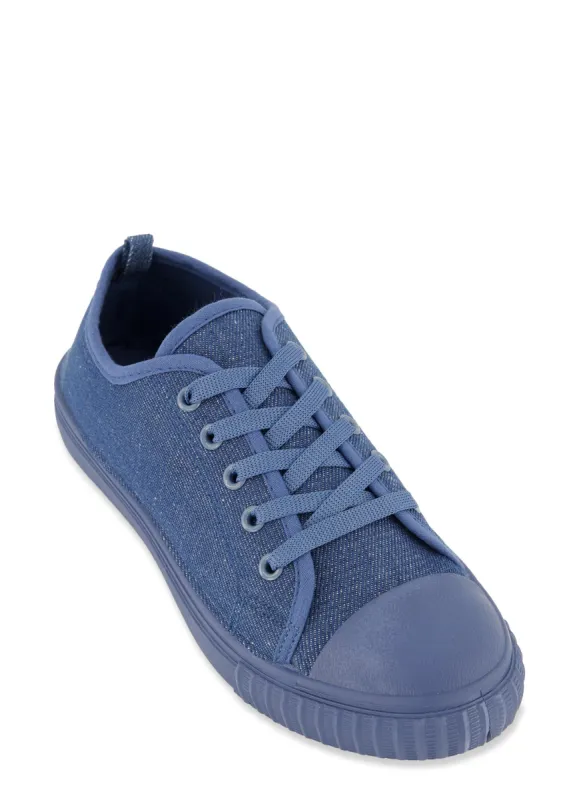 Solid Lace Up Low Top Sneakers sold by Rainbow