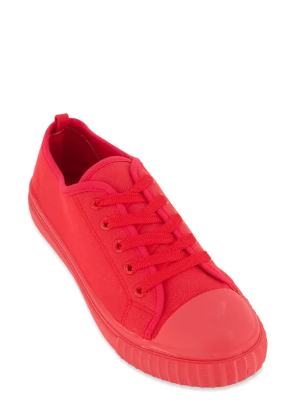 Solid Lace Up Low Top Sneakers sold by Rainbow