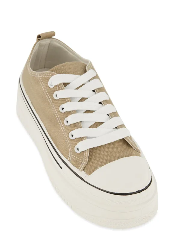 Platform Lace Up Sneakers sold by Rainbow