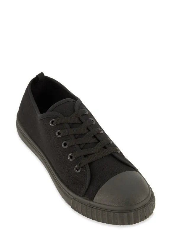Solid Lace Up Low Top Sneakers sold by Rainbow