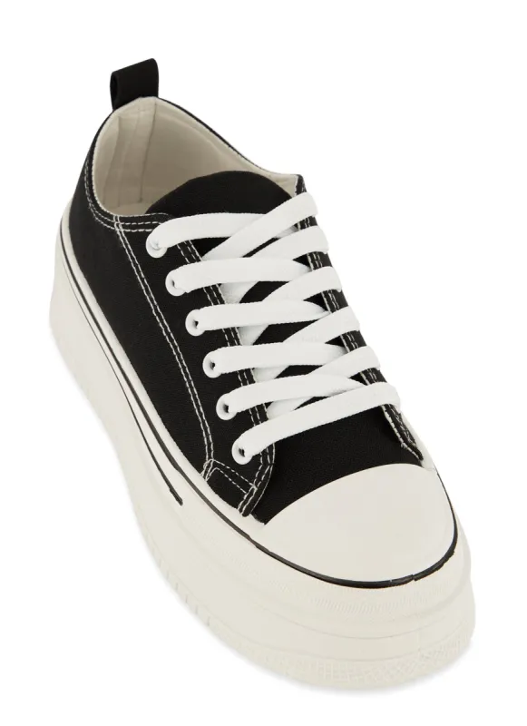 Platform Lace Up Sneakers sold by Rainbow