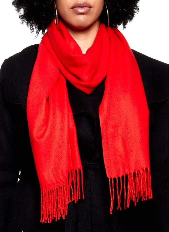 Solid Fringe Scarf sold by Rainbow