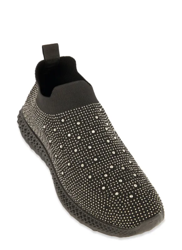 Rhinestone Slip On Sneakers sold by Rainbow