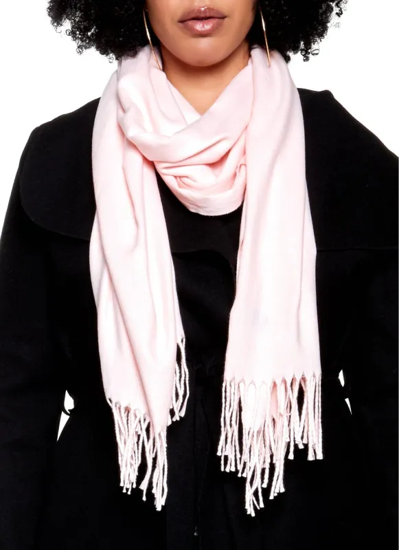 Solid Fringe Scarf sold by Rainbow