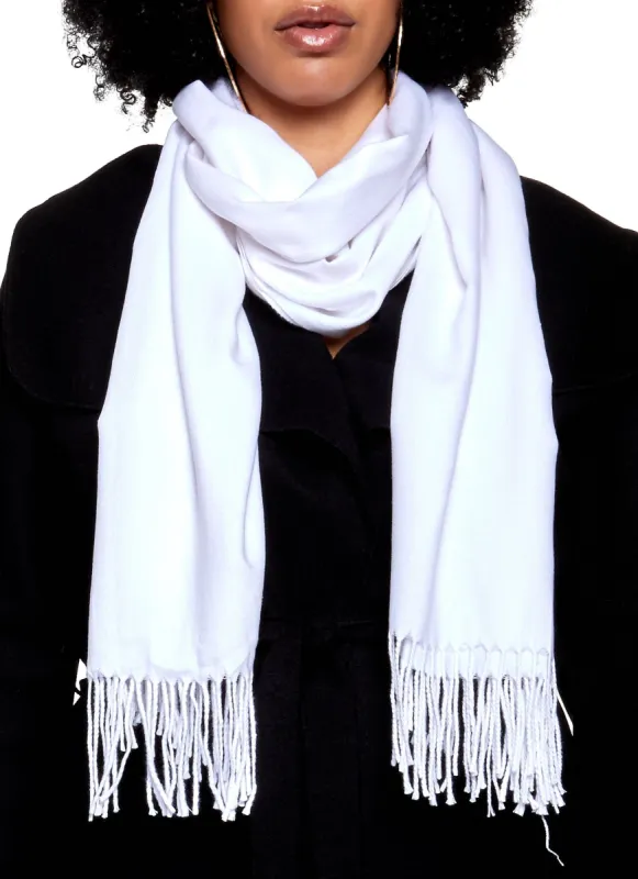 Solid Fringe Scarf sold by Rainbow