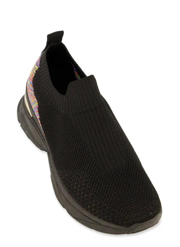Color Block Textured Knit Slip On Sneakers sold by Rainbow