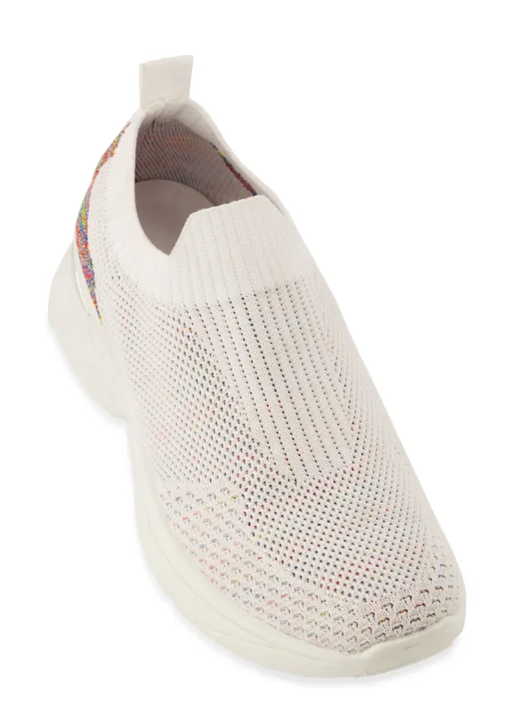Color Block Textured Knit Slip On Sneakers sold by Rainbow