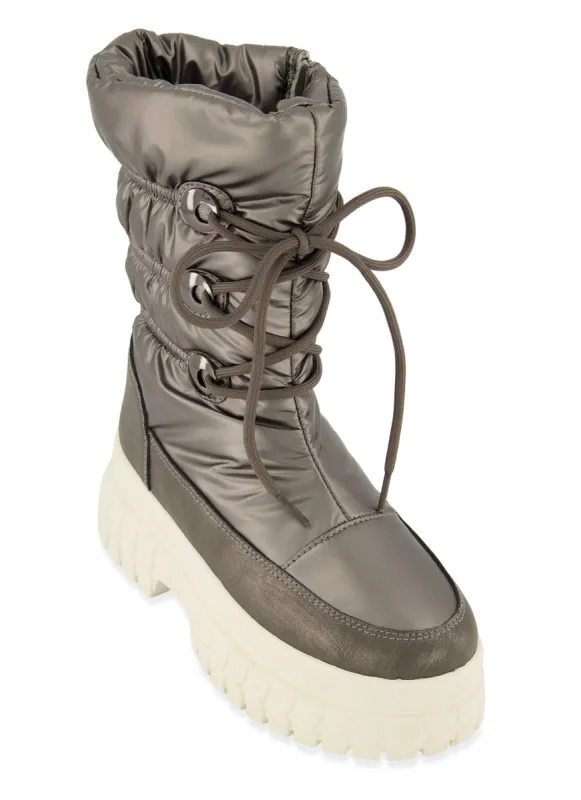 Lace Up Platform Snow Boots sold by Rainbow