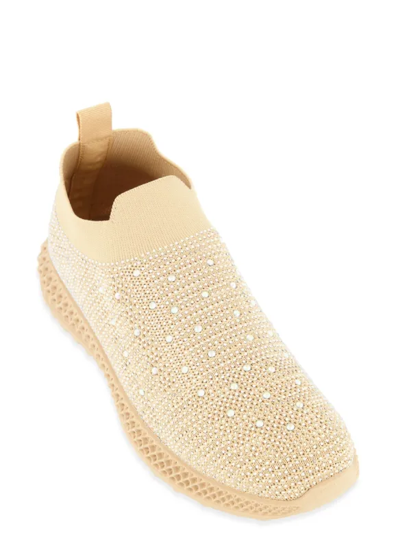 Rhinestone Slip On Sneakers sold by Rainbow