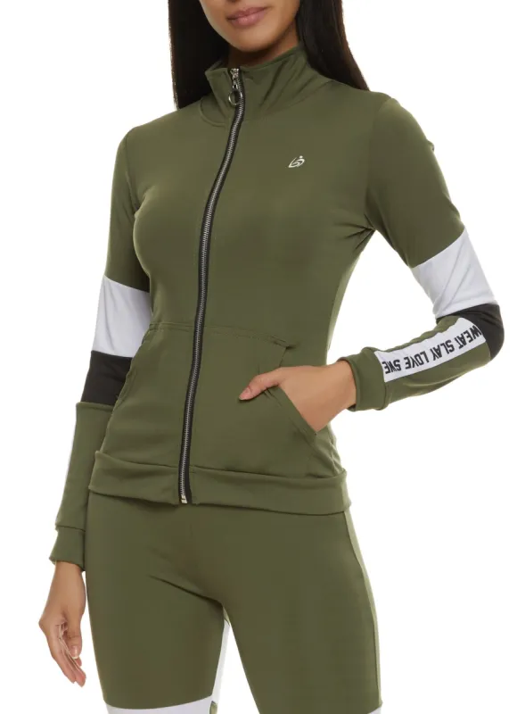 Sweat Slay Love Track Jacket sold by Rainbow