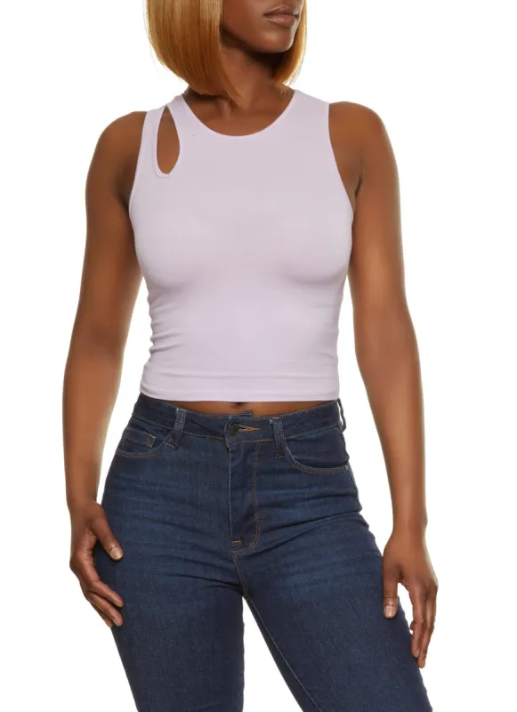 Teardrop Cut Out Tank Top sold by Rainbow