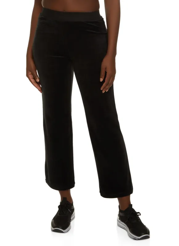 Velour High Waist Wide Leg Sweatpants sold by Rainbow