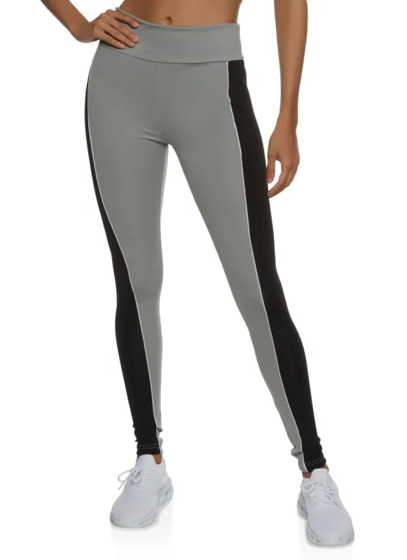 Color Block High Waist Active Leggings sold by Rainbow