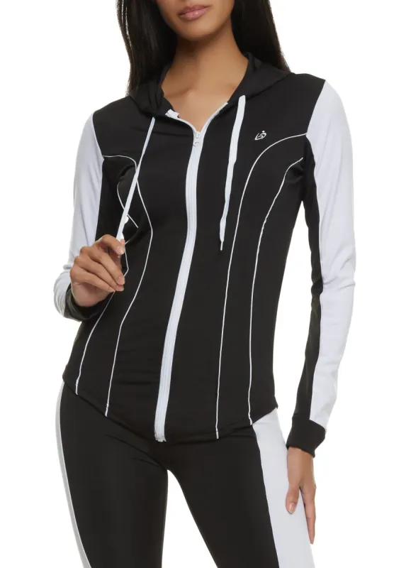 Color Block Stripe Detail Track Jacket sold by Rainbow