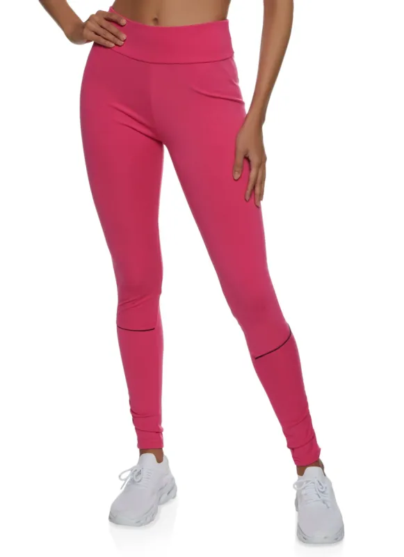 Contrast Piping High Waist Leggings sold by Rainbow