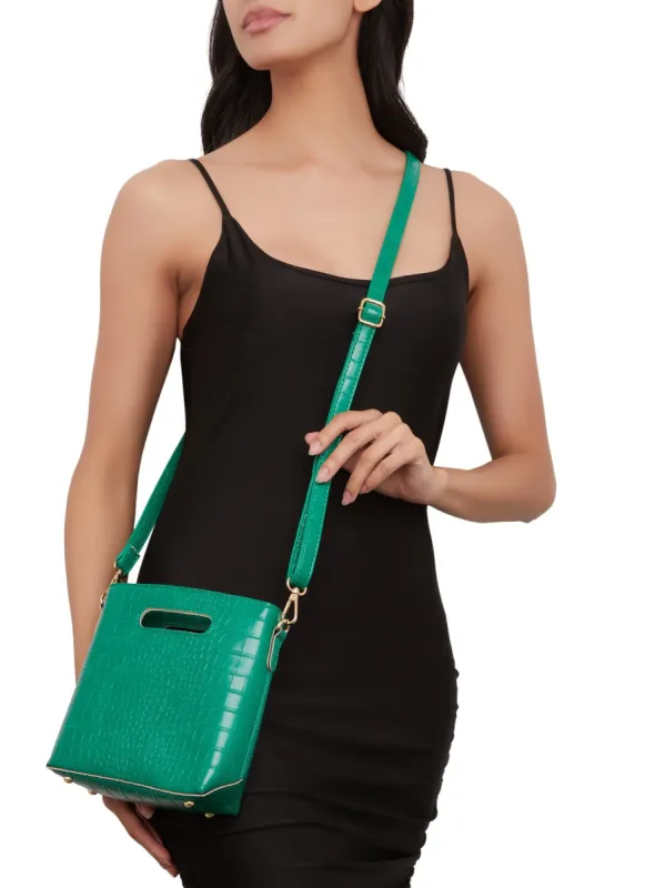 Faux Croc Tote Handbag sold by Rainbow