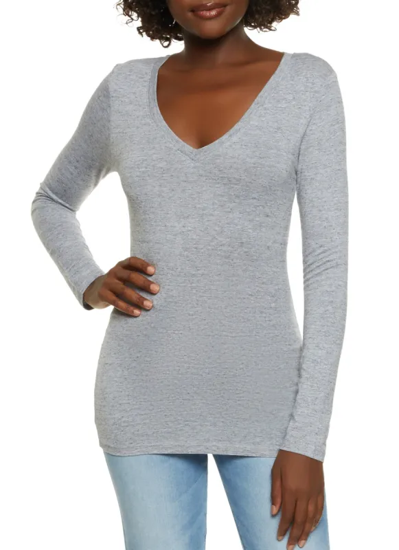Long Sleeve V Neck Tee sold by Rainbow