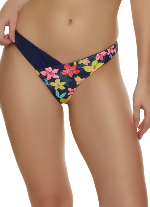 Floral V Front High Cut Bikini Bottoms sold by Rainbow