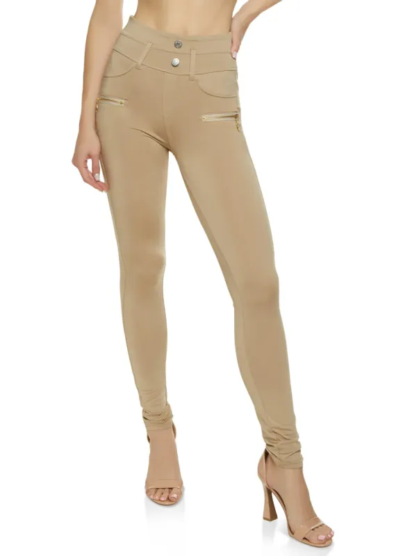 Scuba Double Zipper Pocket Pants sold by Rainbow