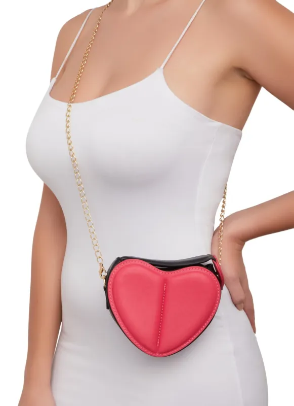 Color Block Heart Crossbody Bag sold by Rainbow