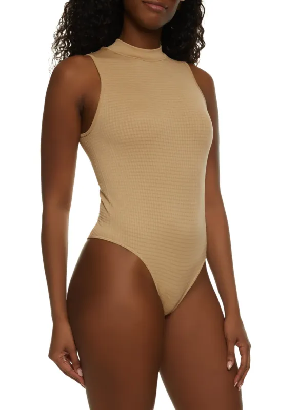 Sleeveless Seamless Waffle Knit Bodysuit sold by Rainbow