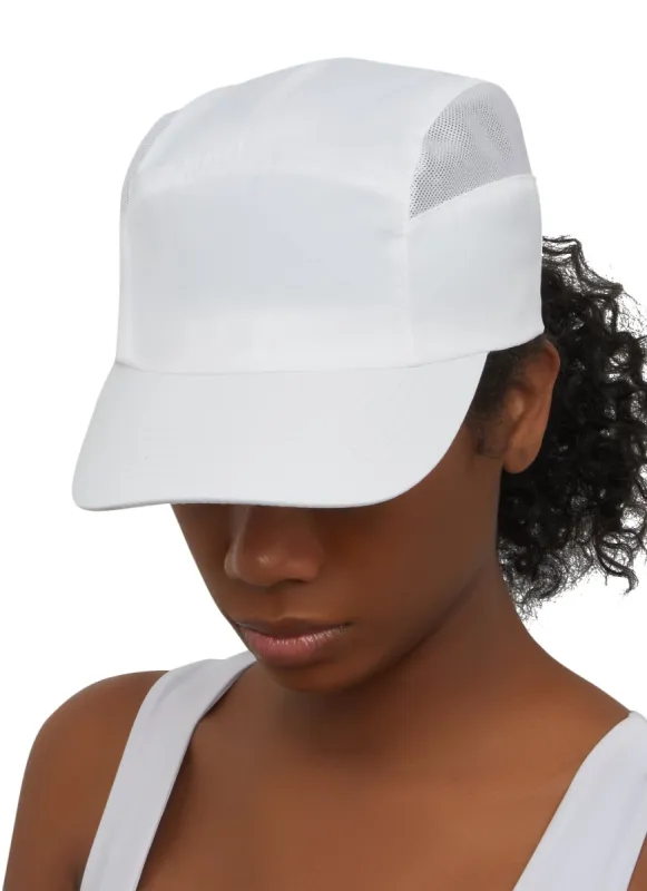 Nylon Mesh Detail Baseball Hat sold by Rainbow