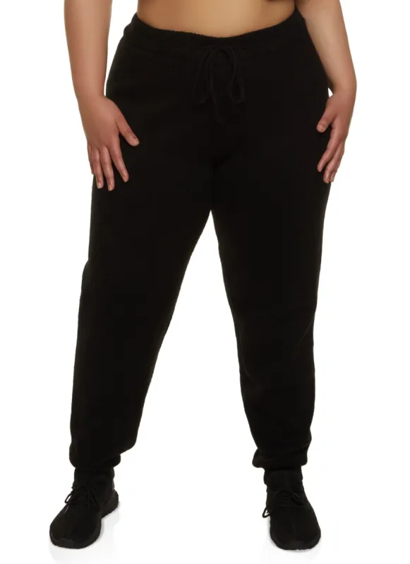 Plus Size Knit Drawstring Joggers sold by Rainbow