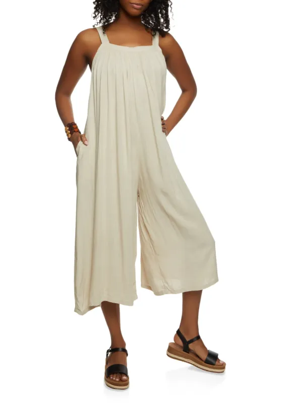 Square Neck Wide Leg Jumpsuit sold by Rainbow