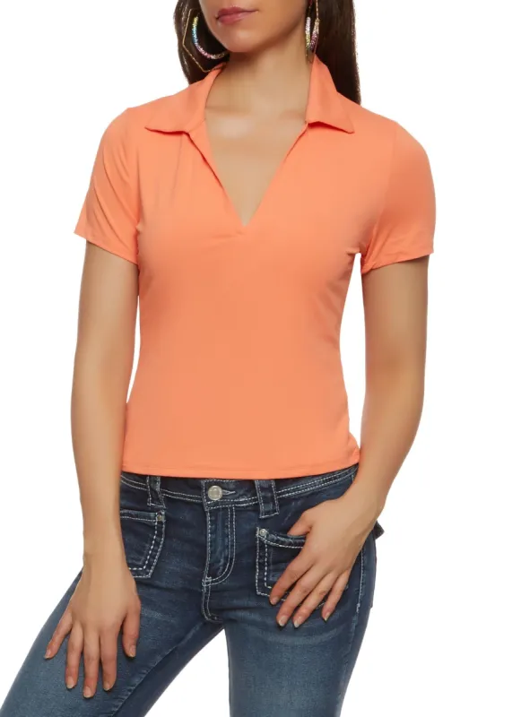 Haute Monde V Neck Polo sold by Rainbow