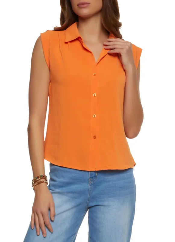 Crepe Knit Sleeveless Shirt sold by Rainbow