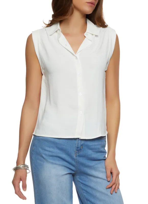 Crepe Knit Sleeveless Shirt sold by Rainbow