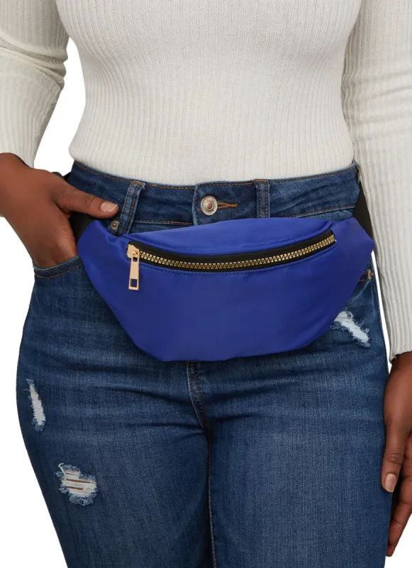 Solid Zip Nylon Fanny Pack sold by Rainbow