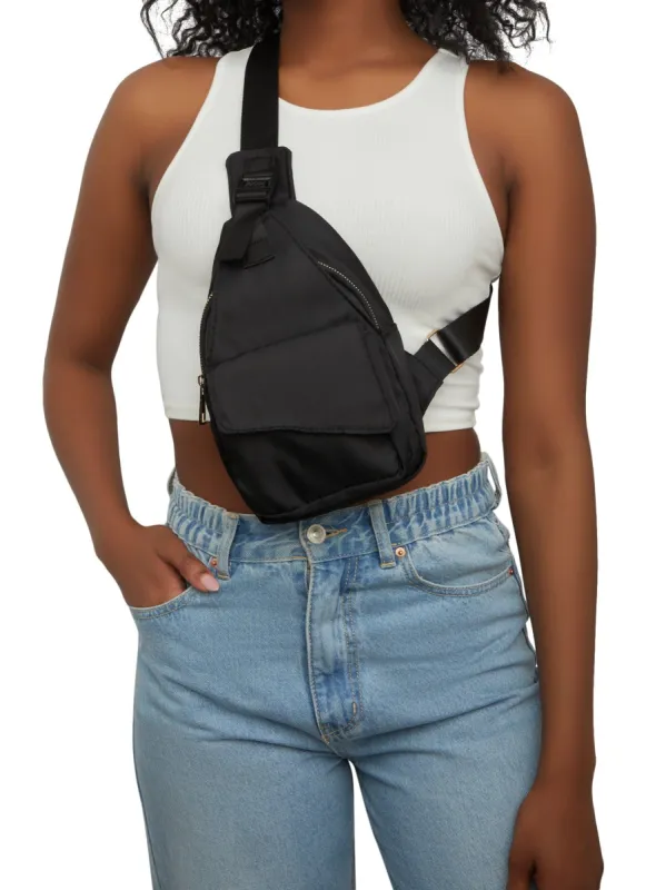 Nylon Flap Pocket Sling Backpack sold by Rainbow