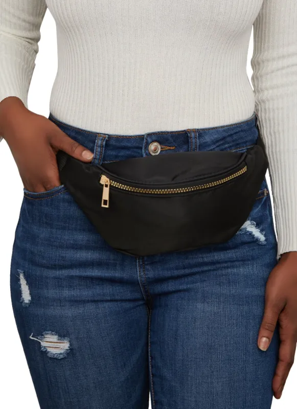 Solid Zip Nylon Fanny Pack sold by Rainbow