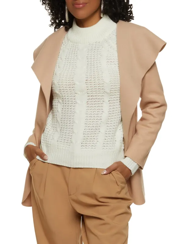 Waterfall Collar Belted Coat sold by Rainbow