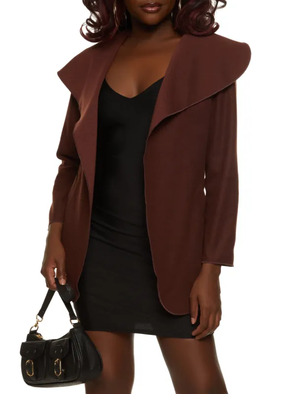 Waterfall Collar Belted Coat sold by Rainbow