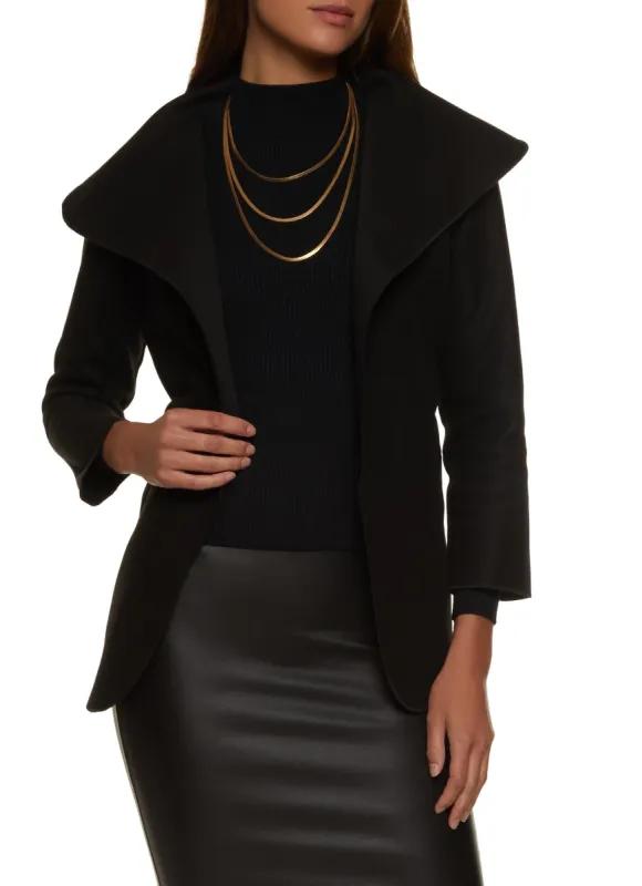 Waterfall Collar Belted Coat sold by Rainbow