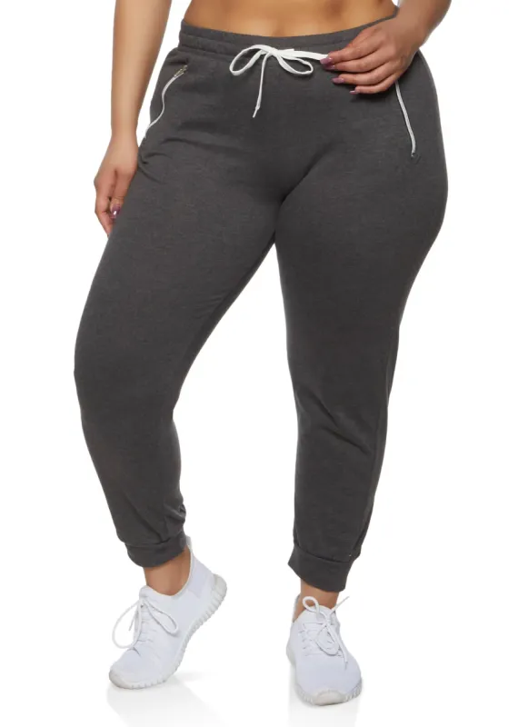 Plus Size Zip Pocket Joggers sold by Rainbow