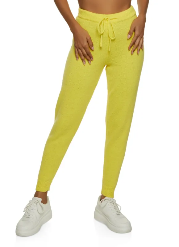 Brushed Knit High Waist Joggers sold by Rainbow