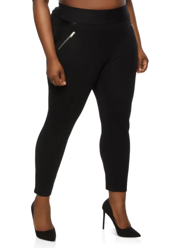 Plus Size Zip Pocket Pants sold by Rainbow