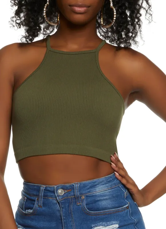 Seamless High Neck Cami Top sold by Rainbow