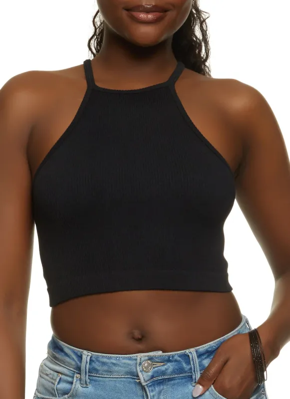 Seamless High Neck Cami Top sold by Rainbow