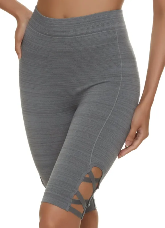 Seamless Caged Detail Biker Shorts sold by Rainbow