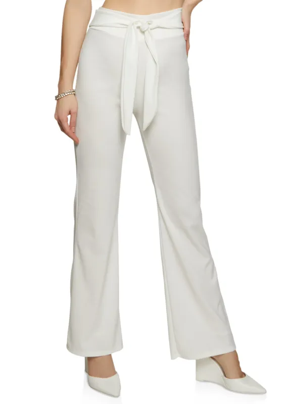 Knot Front Wide Leg Pants sold by Rainbow
