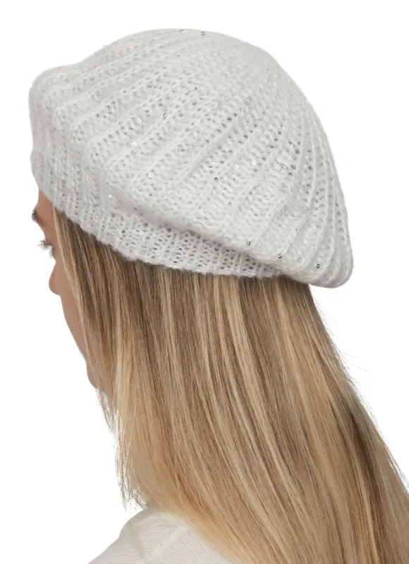 Sequin Crochet Beret sold by Rainbow