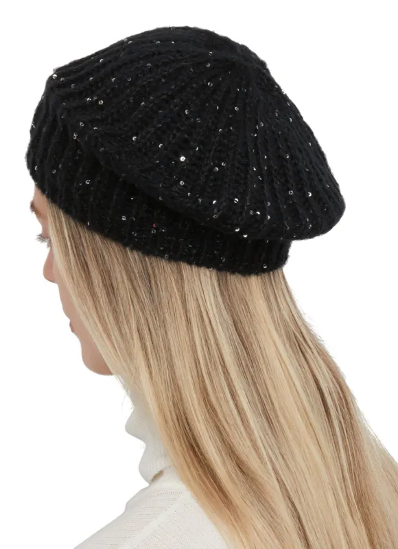 Sequin Crochet Beret sold by Rainbow