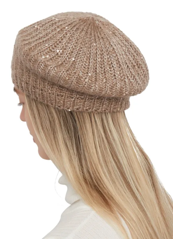 Sequin Crochet Beret sold by Rainbow