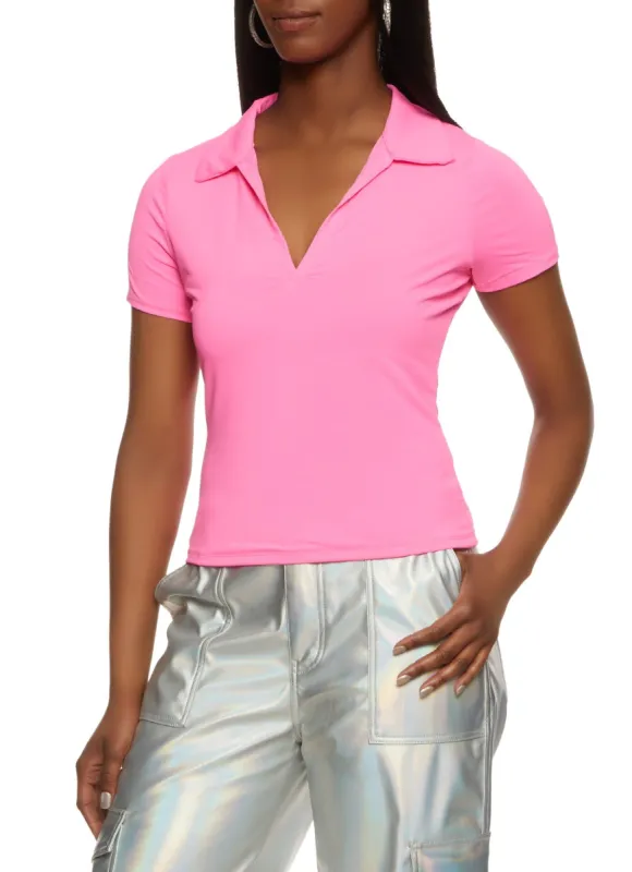 Haute Monde V Neck Polo sold by Rainbow