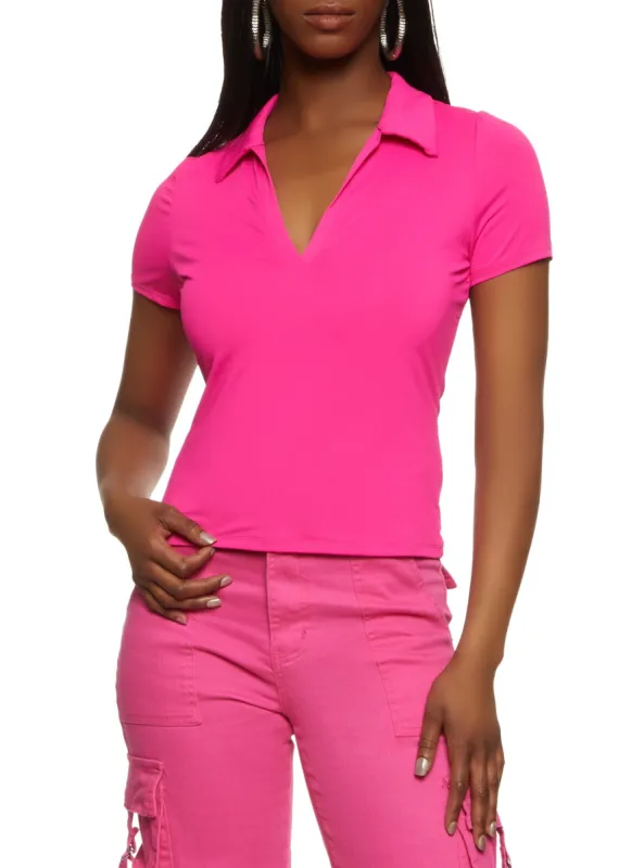 Haute Monde V Neck Polo sold by Rainbow